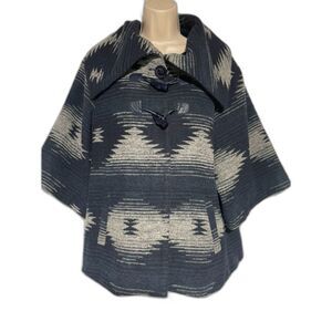 Milla aztec pattern jacket with funnel collar  size s